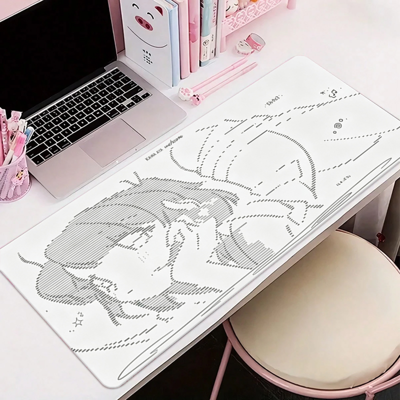 Gaming Keyboard Nearby - 1 adet deri Mouse Pad Anime