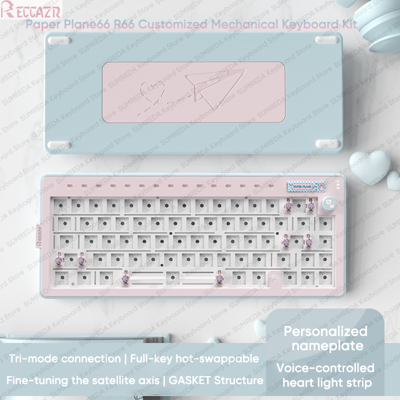RECCAZR R66 Kağıt Plane66 Meka - Gaming Keyboard Hot Swappable incelemesi ve fiyatı