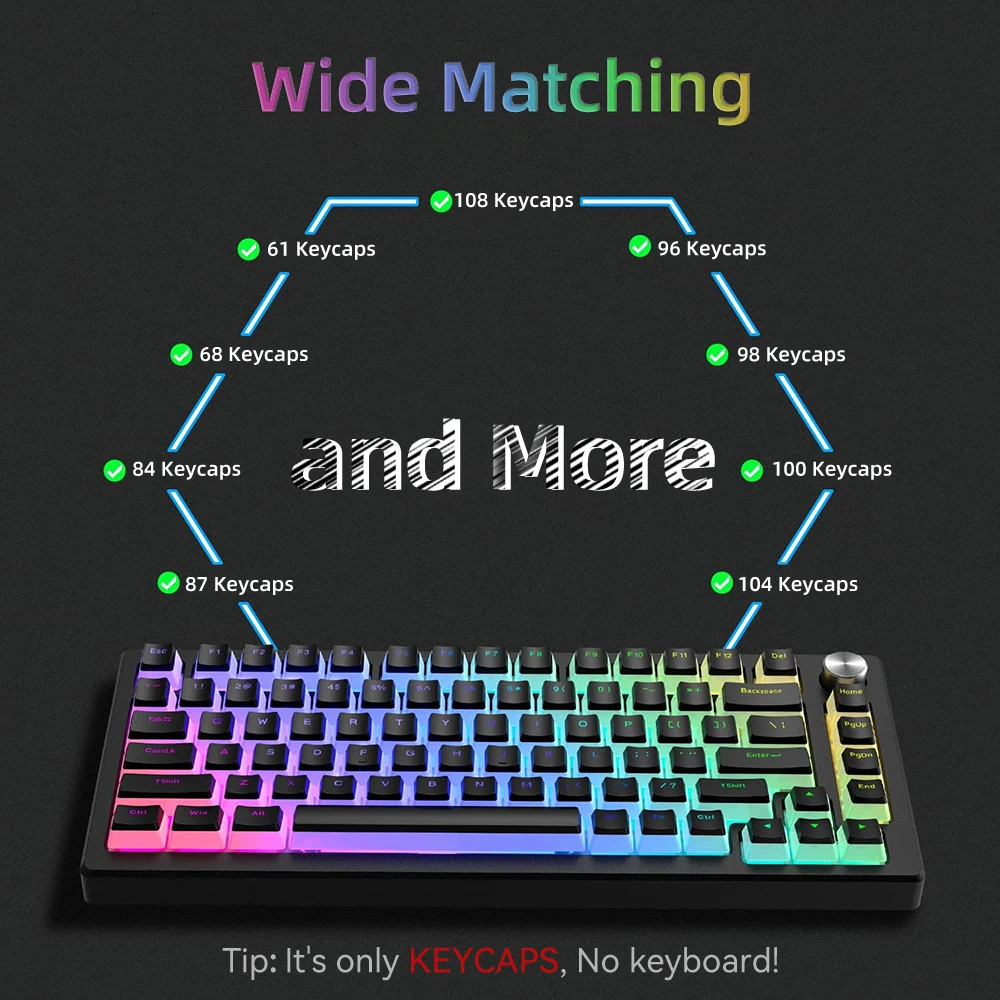 Yeni Pudding PBT Klavye Tuşlar - Keyboard Gaming Blue Switch incelemesi ve fiyatı