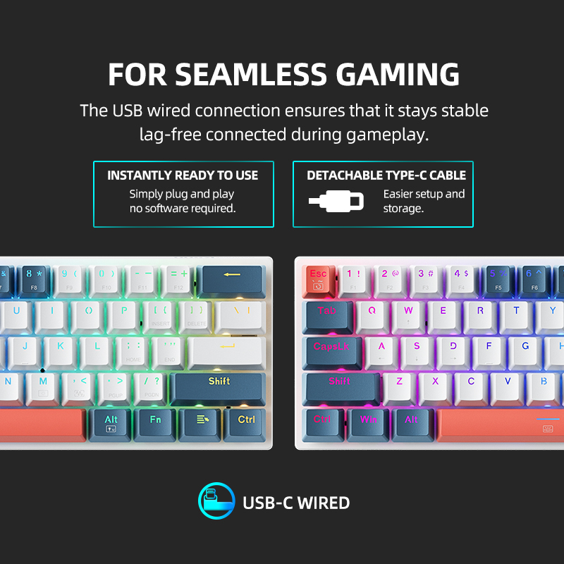 K500-B61 Machenike Mini Mekani - Keyboard Gaming Blue Switch incelemesi ve fiyatı
